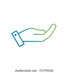 line cute person hand flat design