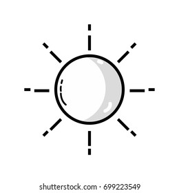 line cute sun and natural element weather