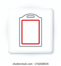 Icono del panel de corte de línea aislado en fondo blanco. Símbolo del tablero de corte. Concepto de esquema colorido. Vector