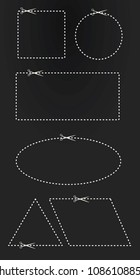 Line cutting. vector illustration 