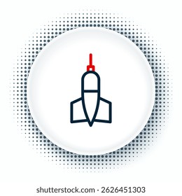 Line Dart arrow icon isolated on white background. Colorful outline concept. Vector