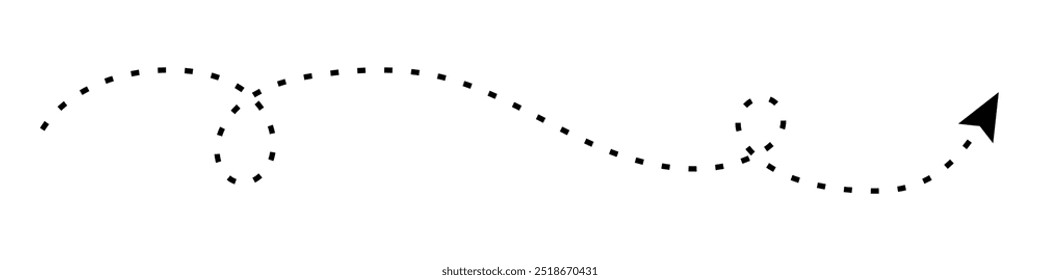Line dash arrow vector icon