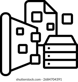 Line Data Visualization Icon Vector Illustration