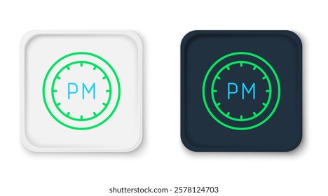 Line Day time icon isolated on white background. Time symbol. Colorful outline concept. Vector