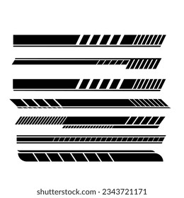 line decal livery design vector for car wrapping