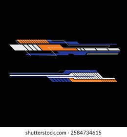line decal livery design vector for car wrapping
