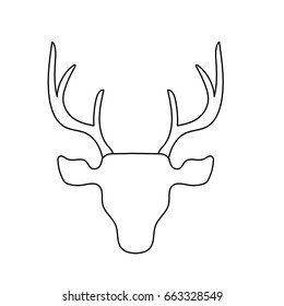 Line Deer Wild Animal Natural Reserve Stock Vector (Royalty Free ...