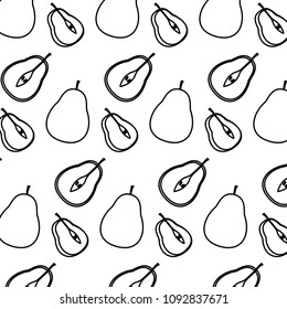 line delicious slice pear fruit background