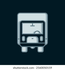 Line Delivery cargo truck vehicle icon isolated on black background. Flat filled outline style with shadow. Vector