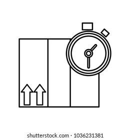 line delivery package service with chronometer object