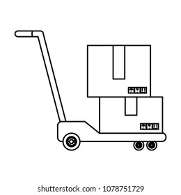 line delivery packages service in the platform trolleys