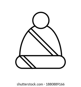 Line Design beanie hat line icon