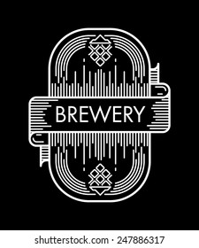 line design. beer label