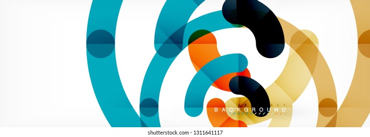 Line-Design-Kreise, abstrakter Hintergrund, Vektorgrafik