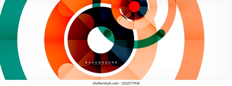 Line-Design-Kreise, abstrakter Hintergrund, Vektorgrafik