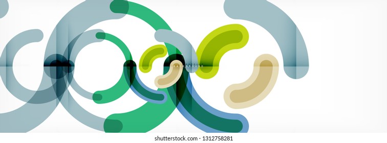 Line-Design-Kreise, abstrakter Hintergrund, Vektorgrafik