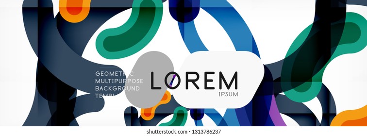 Line-Design-Kreise, abstrakter Hintergrund, Vektorgrafik