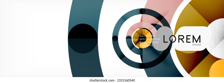 Line-Design-Kreise, abstrakter Hintergrund, Vektorgrafik