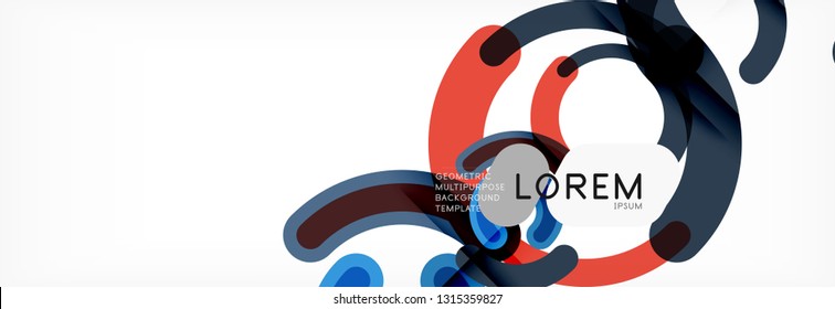 Line-Design-Kreise, abstrakter Hintergrund, Vektorgrafik