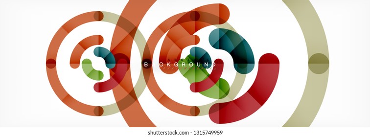Line-Design-Kreise, abstrakter Hintergrund, Vektorgrafik