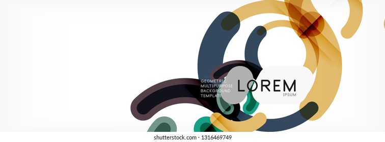 Line-Design-Kreise, abstrakter Hintergrund, Vektorgrafik