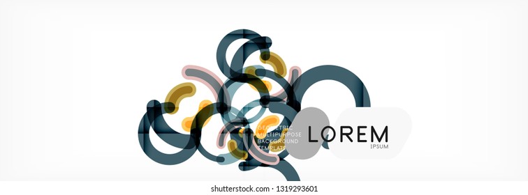 Line-Design-Kreise, abstrakter Hintergrund, Vektorgrafik