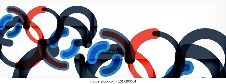 Rodajes de diseño de líneas fondo abstracto, ilustración vectorial