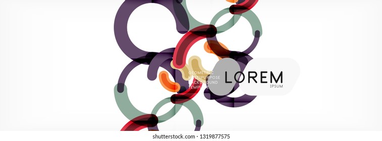 Rodajes de diseño de líneas fondo abstracto, ilustración vectorial