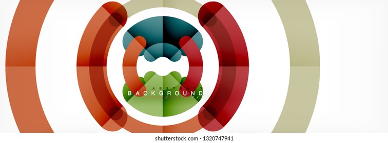 Line design circles abstract background, vector illustration