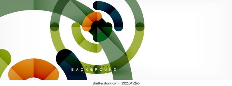 Line-Design-Kreise, abstrakter Hintergrund, Vektorgrafik