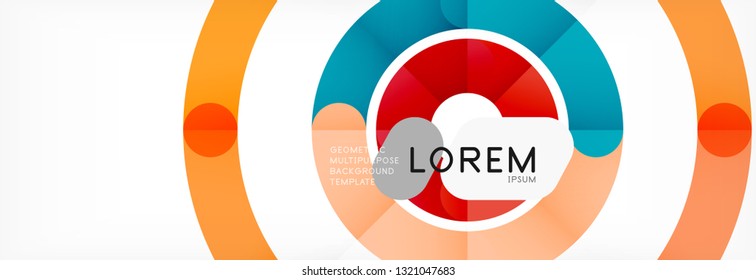 Line-Design-Kreise, abstrakter Hintergrund, Vektorgrafik