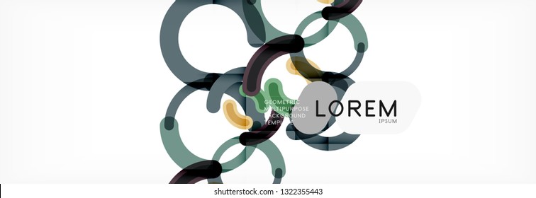 Line-Design-Kreise, abstrakter Hintergrund, Vektorgrafik