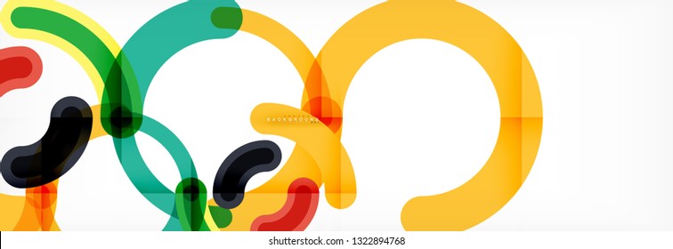 Line-Design-Kreise, abstrakter Hintergrund, Vektorgrafik