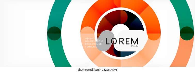 Line-Design-Kreise, abstrakter Hintergrund, Vektorgrafik