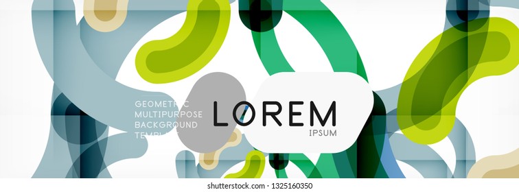 Line design circles abstract background, vector illustration