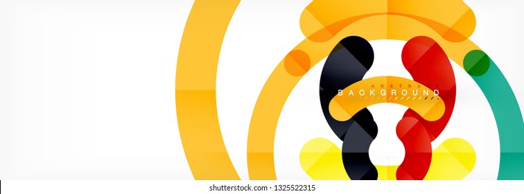 Line-Design-Kreise, abstrakter Hintergrund, Vektorgrafik