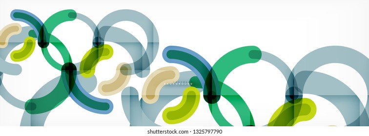 Line-Design-Kreise, abstrakter Hintergrund, Vektorgrafik