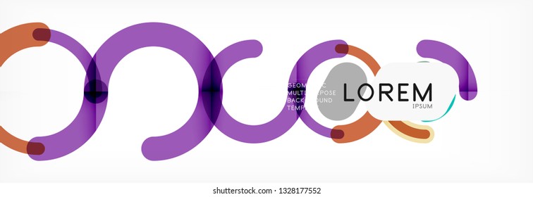 Line-Design-Kreise, abstrakter Hintergrund, Vektorgrafik
