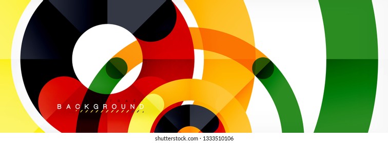 Line-Design-Kreise, abstrakter Hintergrund, Vektorgrafik