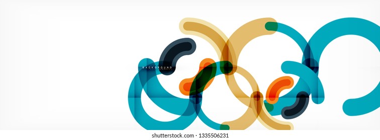 Line-Design-Kreise, abstrakter Hintergrund, Vektorgrafik