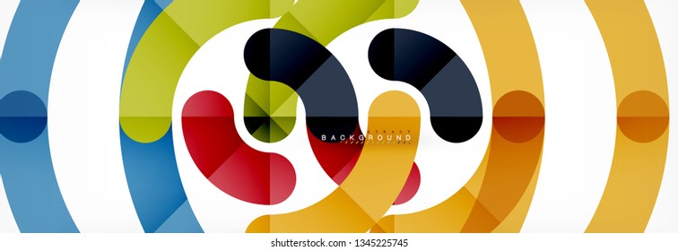 Line-Design-Kreise, abstrakter Hintergrund, Vektorgrafik