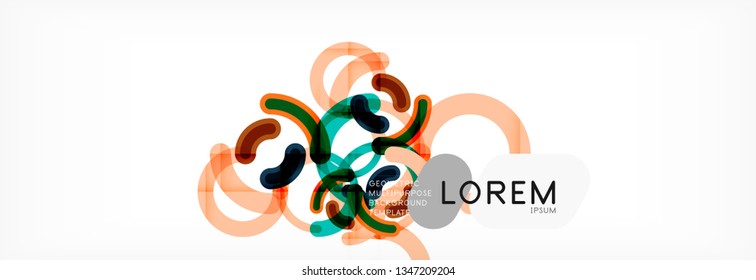 Rodajes de diseño de líneas fondo abstracto, ilustración vectorial