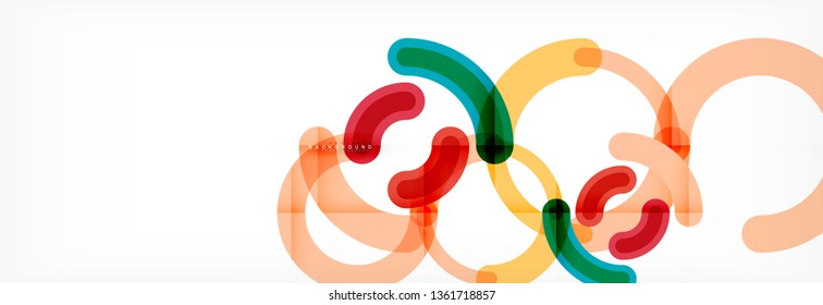 Line-Design-Kreise, abstrakter Hintergrund, Vektorgrafik