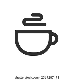 Diseño de línea que representa una taza. Se puede usar como logo para un café