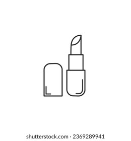 Diseño de línea que representa un lápiz labial sencillo