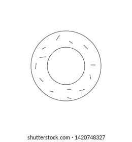 Line design of donut icon