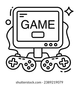 A line design, icon of computer game