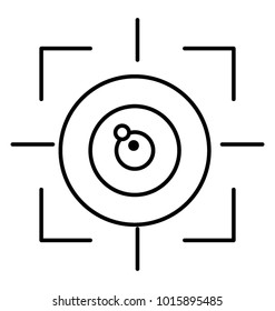 
Line design icon of crosshair, Concept of target.
