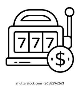A line design, icon of jackpot game