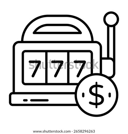 A line design, icon of jackpot game